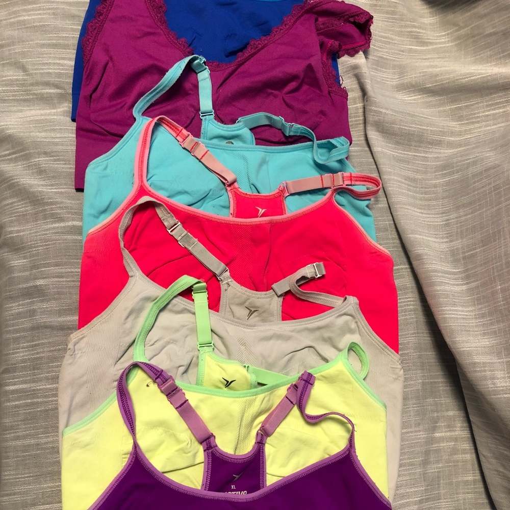 Lot of 7 Old Navy Sports Bras